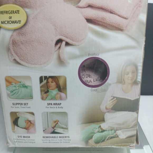 SARAH PEYTON 3 PIECE PINK  MICROWAVEABLE COMFORT SPA HERBAL AROMATHERAPY NEW - Picture 6 of 11